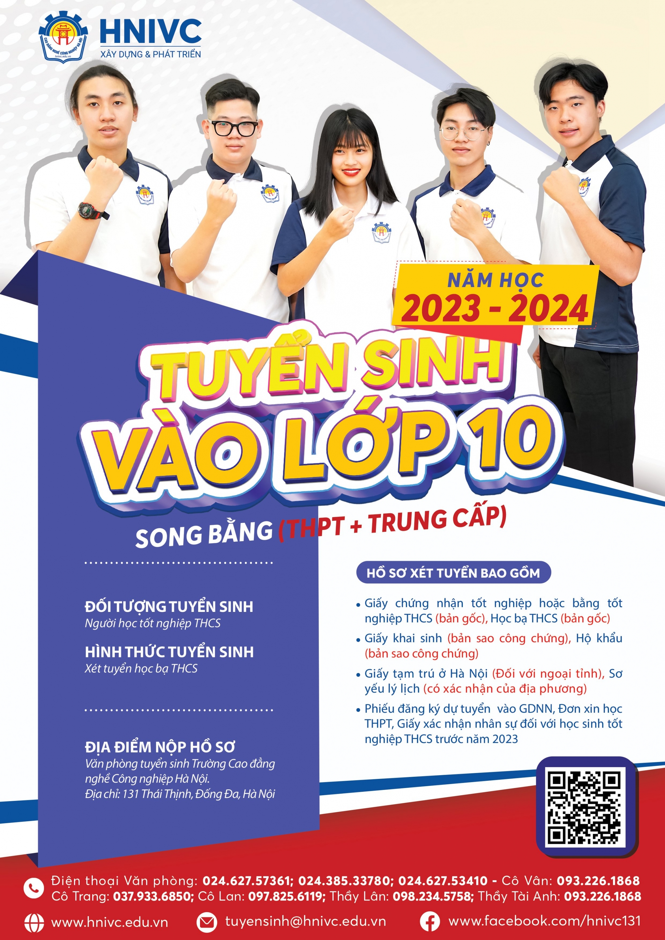 THÔNG BÁO  TUYỂN SINH VÀO LỚP 10 HỌC SONG SONG VỚI TRUNG CẤP, CAO ĐẲNG NĂM HỌC 2023 - 2024