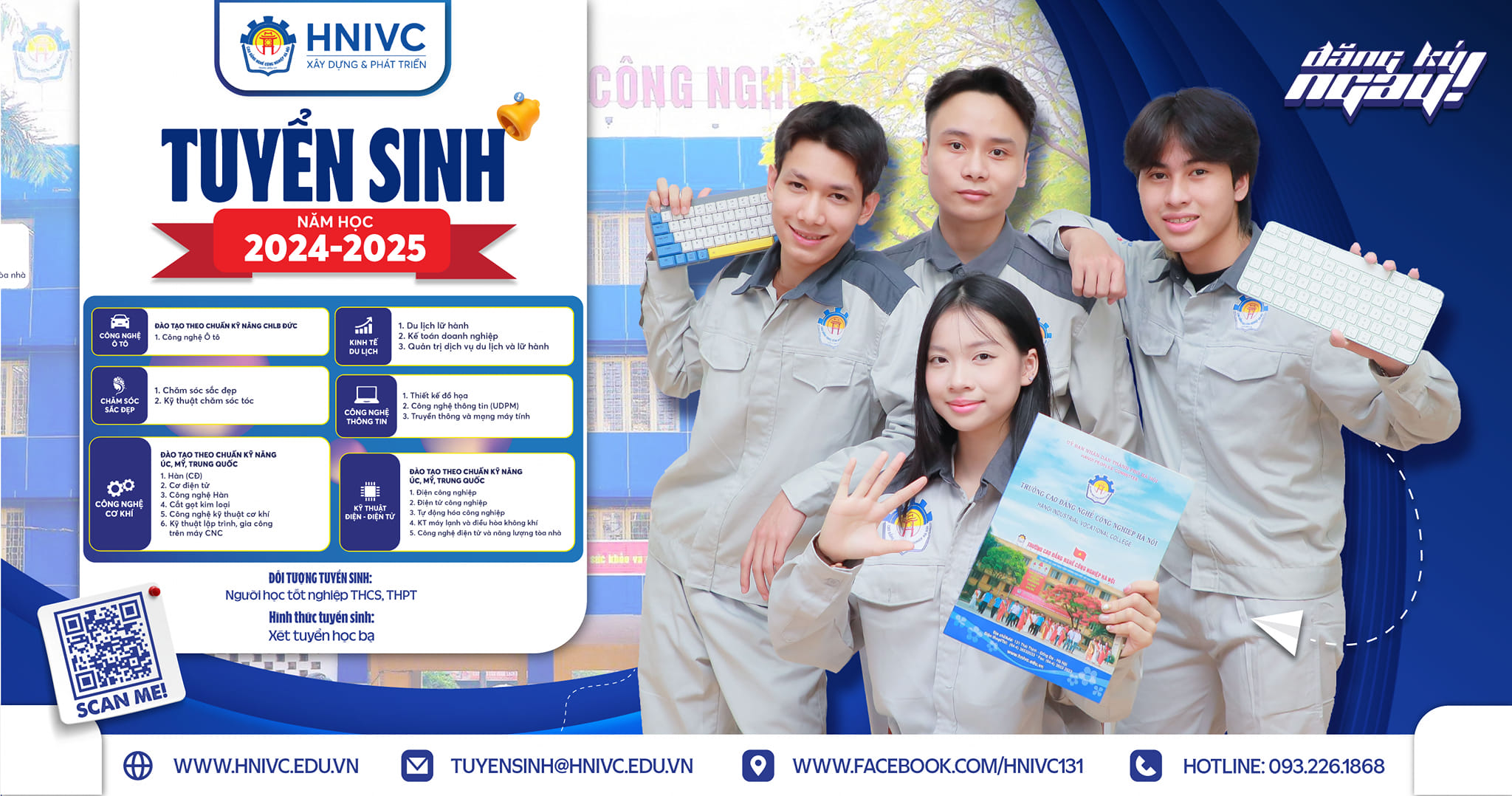 THÔNG BÁO TUYỂN SINH TRÌNH ĐỘ CAO ĐẲNG, TRUNG CẤP, SƠ CẤP & NGẮN HẠN NĂM HỌC 2024 - 2025