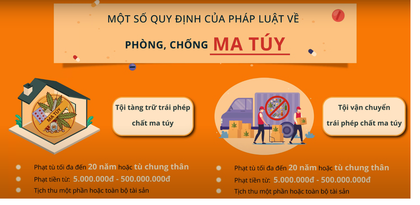 5. Một số quy định của pháp luật về phòng, chống ma túy: