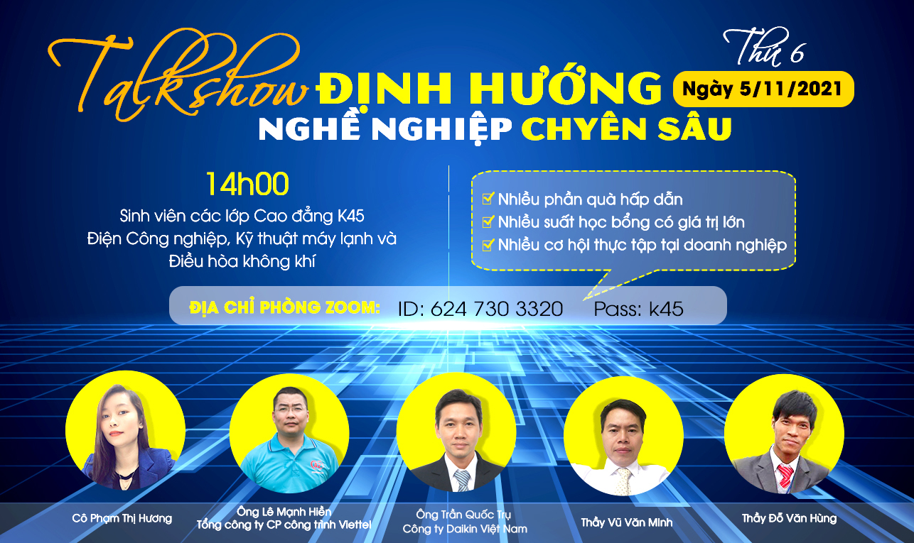 Talkshow “định hướng nghề nghiệp chuyên sâu” các nghề công nghệ ô tô, cơ điện tử, điện lạnh và điện công nghiệp