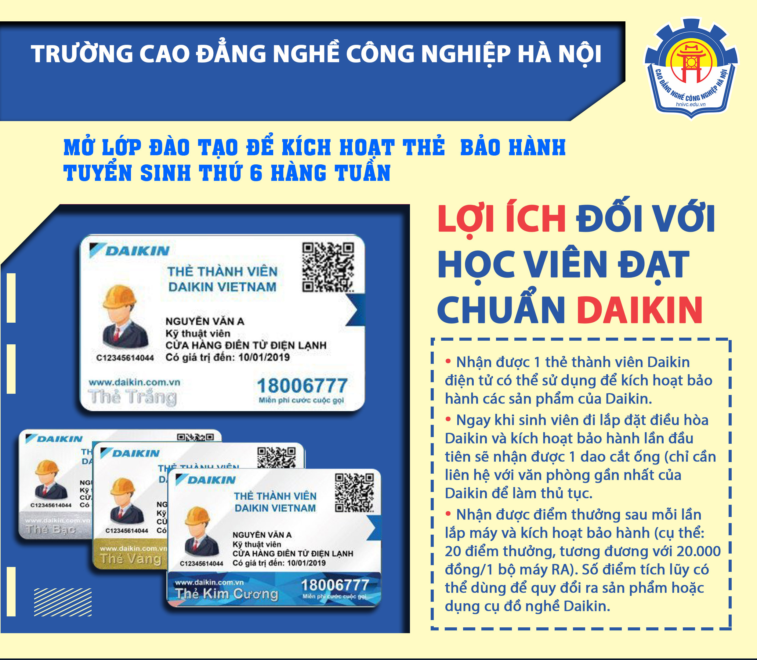 Nghề quốc tế - kỹ thuật máy lạnh và điều hòa không khí - đào tạo duy nhất tại hnivc